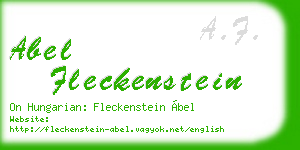abel fleckenstein business card