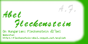 abel fleckenstein business card